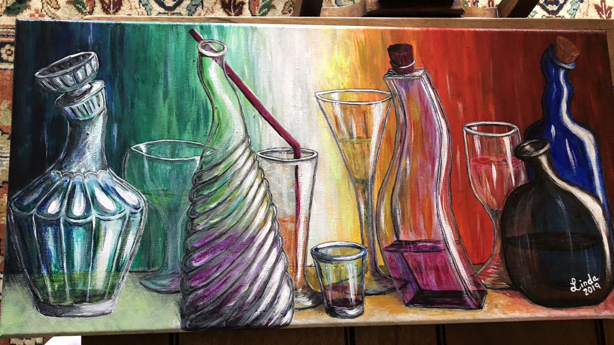 <a href="/petrogustavo/">Gustavo Petro</a> Este hombre y su perro si es un retrato.
La guacamaya con rasgos de vidrio, un abstracto.
La caricatura de mi Perro que se llamó Bandido (jamás estuvo en su gobierno ni en el de Chávez y Maduro).
El último cuadro es como lo ve el mundo entero a ud, borracho como las botellas