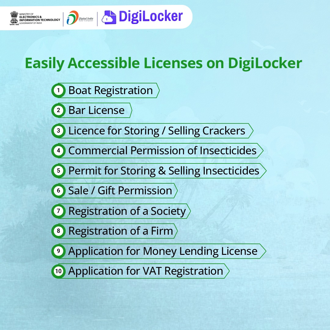 digilocker_ind's tweet image. eDistrict Andaman &amp;amp; Nicobar Administration
Now providing seamless access to citizen services via DigiLocker!
Access certificates, licenses, permits, applications and renewals instantly, securely and paperlessly-all in one place.
Download #DigiLocker App Now