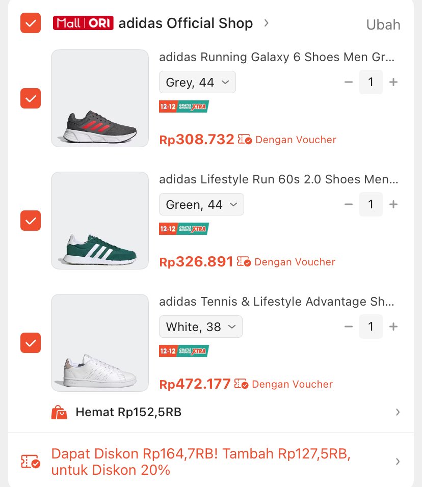 Beli 1 harganya 550 ribu ❎
Beli 3 harganya jadi 1jt ✅

Lumayan buat hadiah natal 🥳
Beli yang mallnya disini >> s.shopee.co.id/2qNCHjqPfb