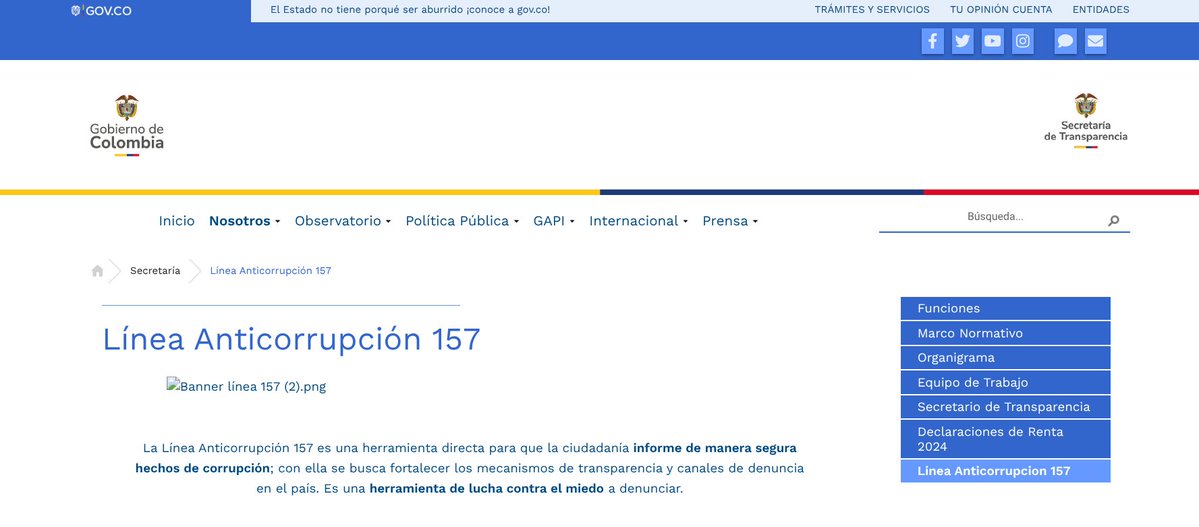 <a href="/petrogustavo/">Gustavo Petro</a> Presidente: la línea anticorrupción (157) fue gestionada desde desde la propia Presidencia, como muestra este estudio de caso exitoso👇No es "la preparación de un fraude", es más bien un mecanismo para prevenirlo. La cooperación paga los equipos. 
oas.org/es/sla/dlc/mes…