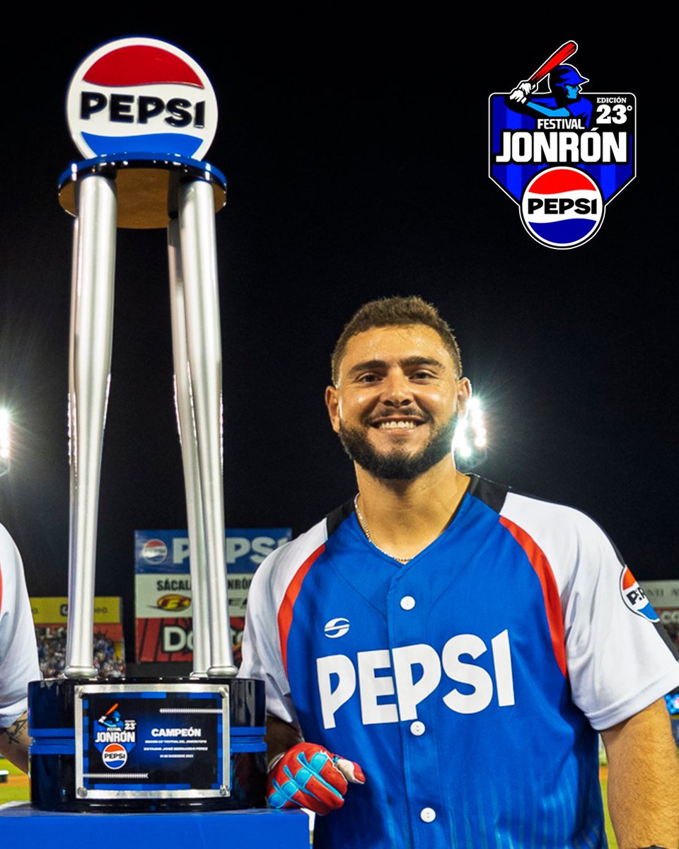 CAMPEÓN de la Edición 23ª del Festival Jonrón Pepsi 🏆Wilyer Abreu🏆 

WILYER ABREU se coronó con 9 jonrones en la fase final y demostró que jugársela con Pepsi es siempre atreverse a más 🫵

NOS VEMOS EN LA PRÓXIMA EDICIÓN 😎💙