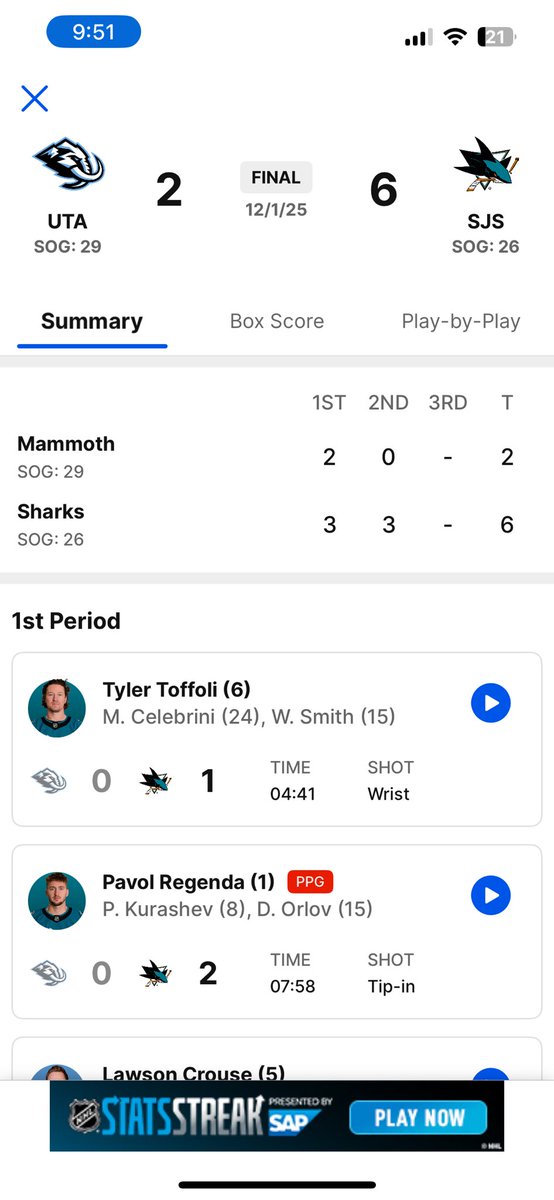 The_Carsonian's tweet photo. @MyFryHole @NatStatTrick They also broke the NHL app https://t.co/0Oh1TeDFQq