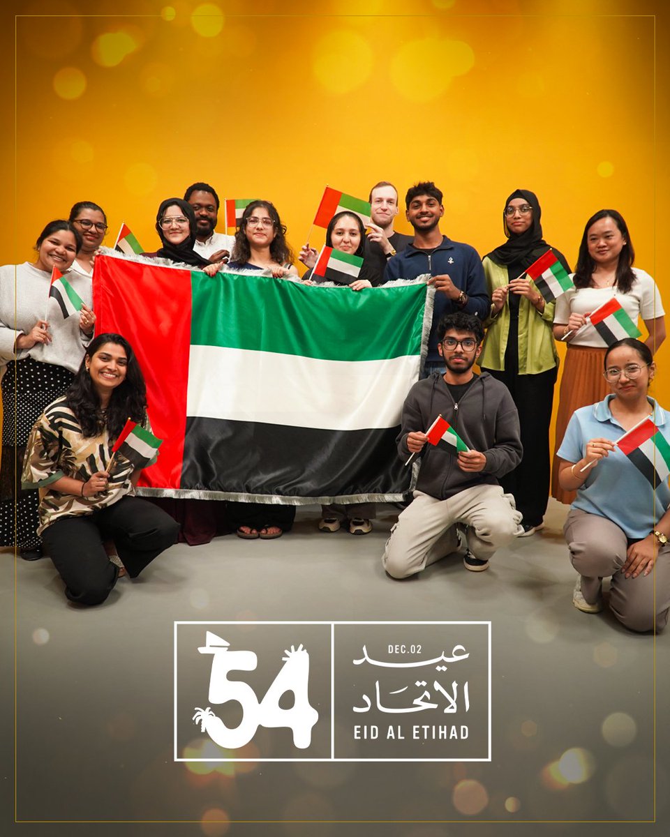 This #EidAlEtihad, we celebrate 54 years of the UAE’s unity, ambition, and shared progress.
#CurtinDubai is proud to honour a nation that inspires communities to grow together.

Happy #UAENationalDay to our students, families, and partners who call the UAE home.

#SpiritOfTheUAE