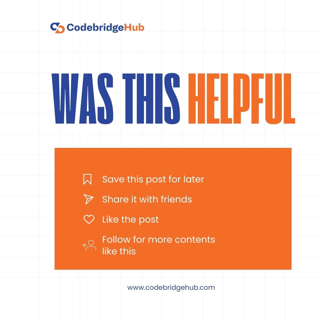 codebridgehub's tweet image. Was this helpful 🤔? 
If yes, imagine what YOU could build with code. 
Start learning this December 
👉 codebridgehub.com