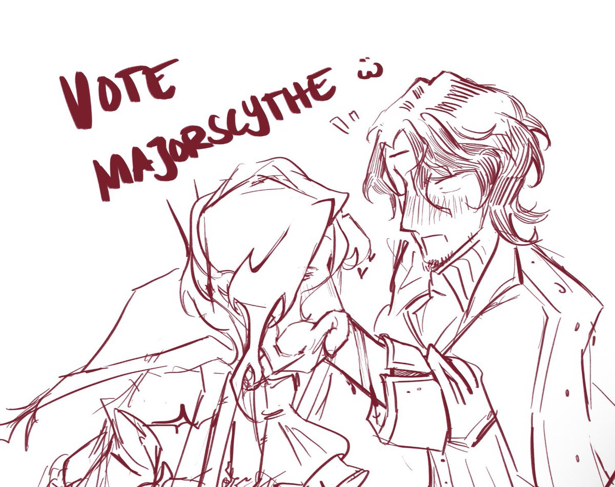 MISSROSSWEISSE's tweet image. avidscott and majorscythe have a 4% difference rn holy hell guys i need this pls MAJORSCYTHE SKETCHES SO U VOTE MAJORSCYTHE PART 1/3