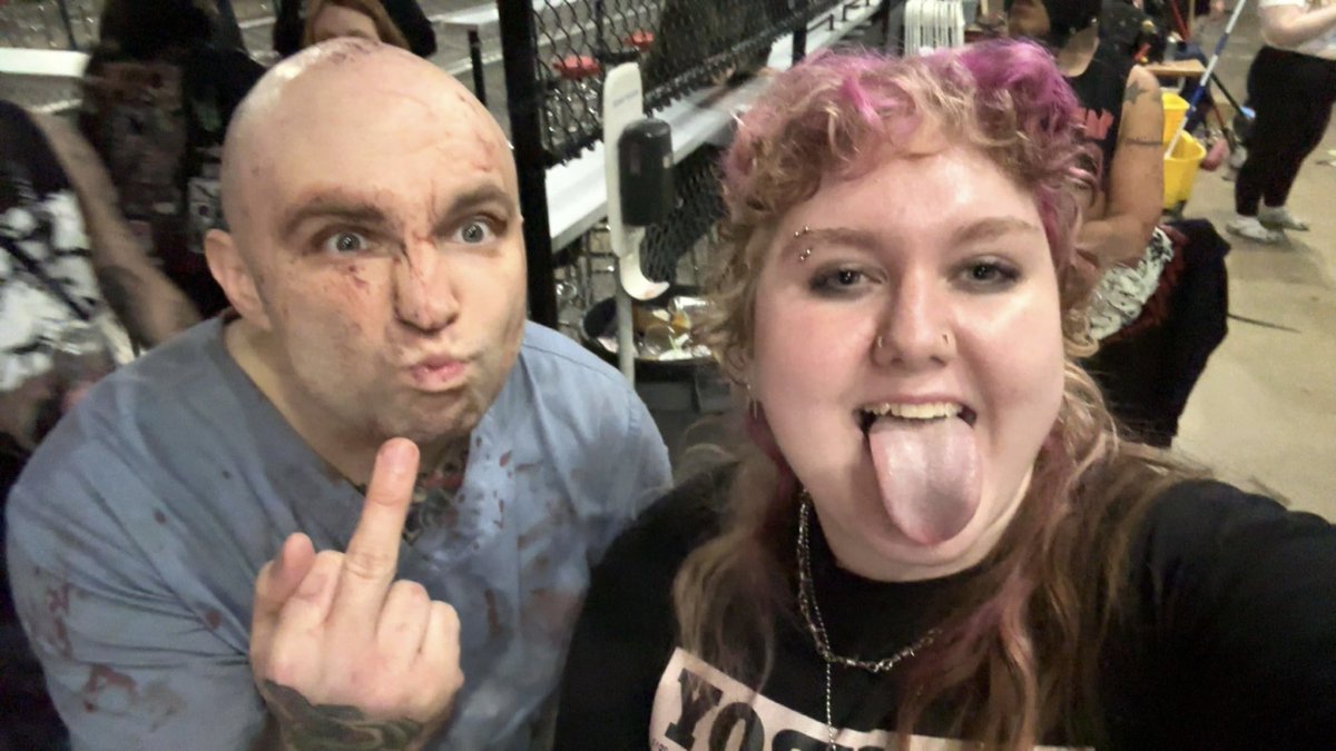 helga_lll's tweet photo. ✨ Posting these more than a week later because I’m a POS that never posts anything on time ✨

New niche interest unlocked 🔓

#NHB87… holy shit. My first time experiencing death match wrestling but certainly not my last!!

@LuDarKShAiTAN and @DRxRedacted were my favs ⛓️💉🩸 https://t.co/3bNQqF45kb