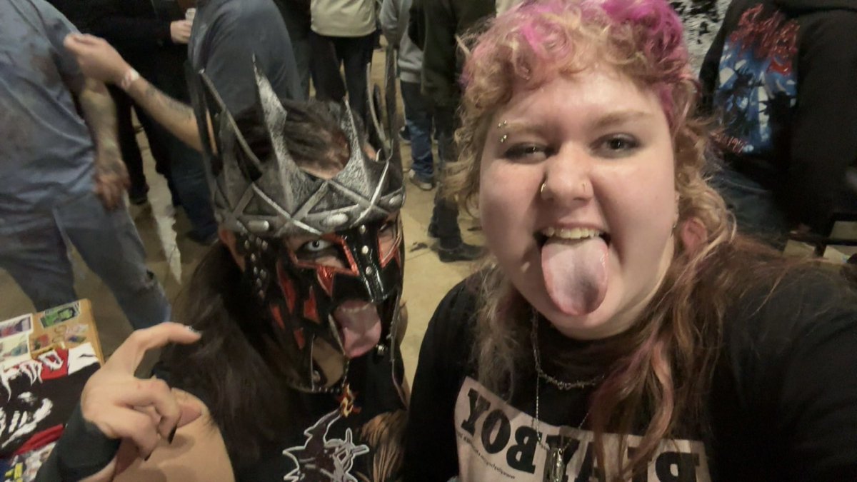 helga_lll's tweet photo. ✨ Posting these more than a week later because I’m a POS that never posts anything on time ✨

New niche interest unlocked 🔓

#NHB87… holy shit. My first time experiencing death match wrestling but certainly not my last!!

@LuDarKShAiTAN and @DRxRedacted were my favs ⛓️💉🩸 https://t.co/3bNQqF45kb