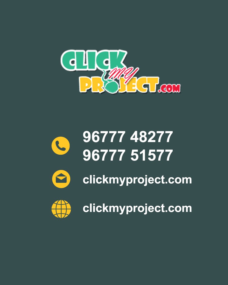 ClickMyProject's tweet image. From Panic😌to Performance🚀:ClickMyProject✨
Ready for a change? 🔄✨
🔗 website: clickmyproject.com
#clickmyproject #readymadeprojects #wirelesssensornetworkprojects #finalyearprojects #engineeringprojects  #projectcentermadurai #bestprojectideas #trendingprojects2026