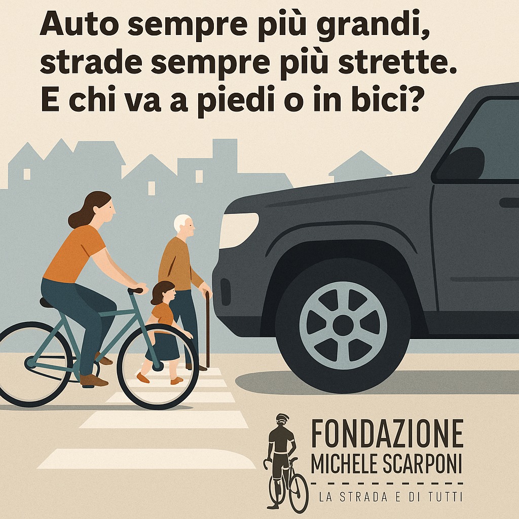 Auto sempre più grandi, strade sempre più strette. E chi va a piedi o in bici? [Fondazione Michele Scarponi]

benzinazero.wordpress.com/2025/12/02/aut… #sicurezza #violenzastradale #ciclisti #pedoni