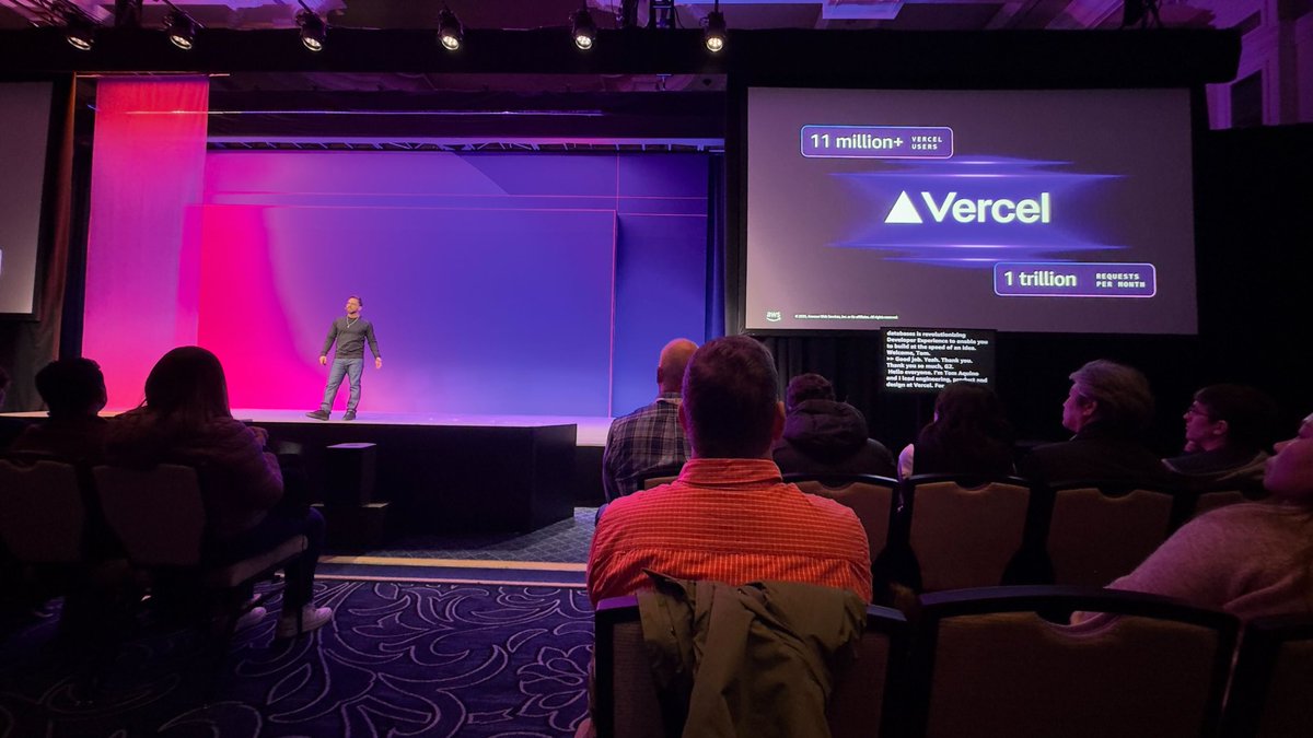 Day 1 at re:Invent kicked off strong with our announcement that <a href="/awscloud/">Amazon Web Services</a> databases are coming to the <a href="/vercel/">Vercel</a> Marketplace.