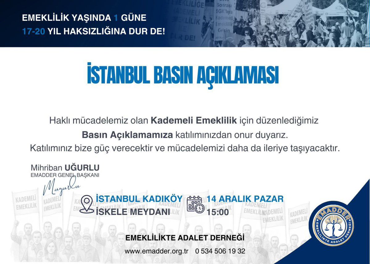 <a href="/karagozilker/">ilker karagöz</a> Tek isteğimiz adalet 

#FasaFiso
<a href="/karagozilker/">ilker karagöz</a> 
<a href="/nowhaber/">NOW HABER</a> 
<a href="/EmadDernegi/">EMEKLİLİKTE ADALET DERNEĞİ ⚖️</a>
#KademeDengeyiSağlar