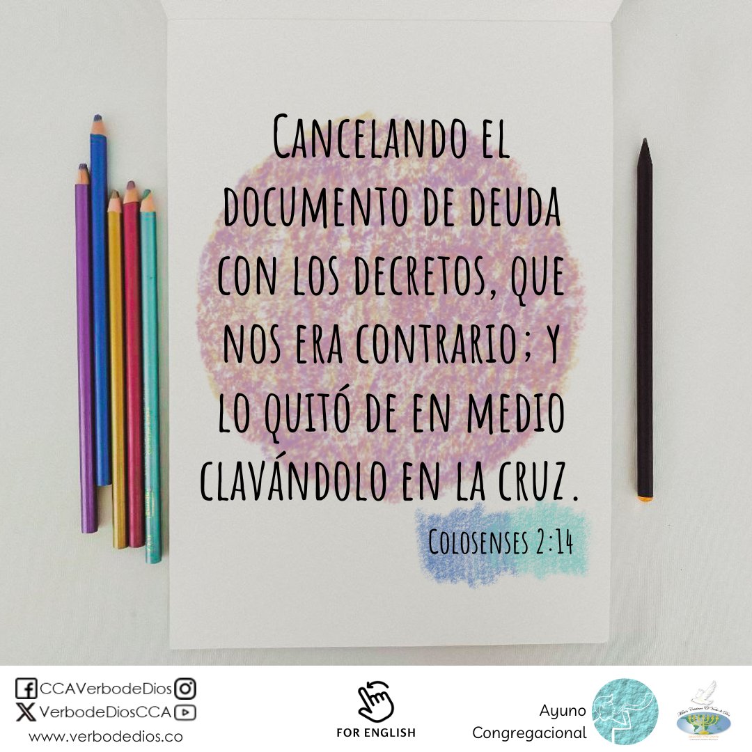 VerbodeDiosCCA's tweet photo. Compartimos La Palabra de Dios - Colosenses 2:14
____
We spread The Word of God - Colossians 2:14

(26nov.25 📷 - YouTube: VerbodeDiosCCA)

#VerboCCA #Ayuno #Fasting #Biblia #Bible #LibertadporCRISTO #FreedombyCHRIST

(📷 CP) https://t.co/JdYTISAAgV