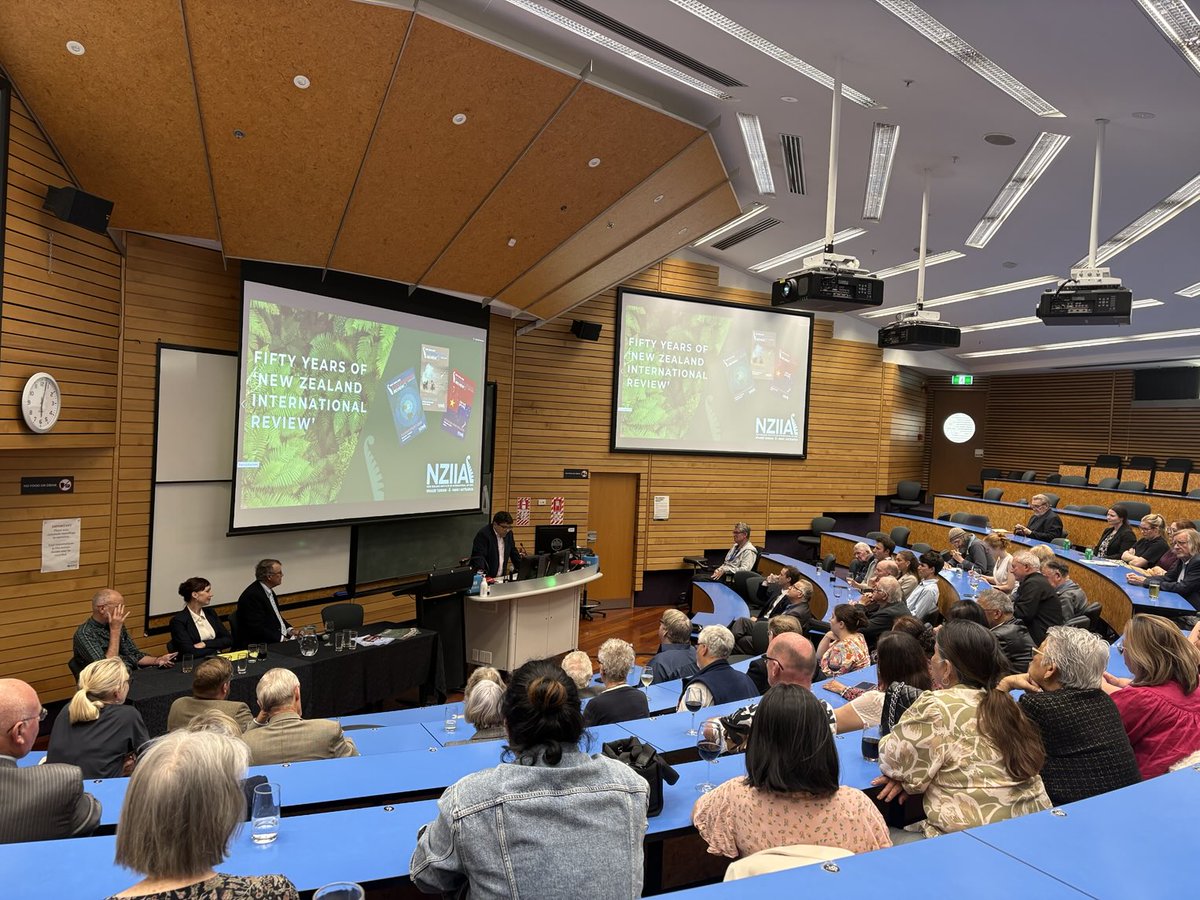 Great to celebrate fifty years of ⁦<a href="/NZIIA_live/">New Zealand Institute of International Affairs</a>⁩ New Zealand International Review tonight in Wellington. Congratulations to long-time editor Ian McGibbon and everyone else who has contributed to its production over the last five decades.