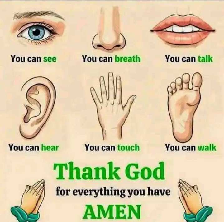 Amen if you are thankful for everything you have
