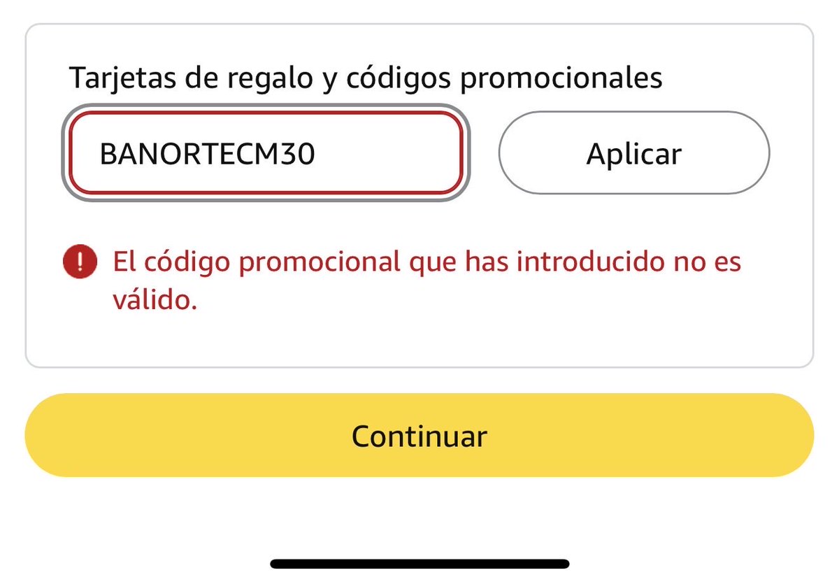 Nunca funcionó su código de Cyber Monday… pura tranza <a href="/Banorte_mx/">Banorte</a> <a href="/amazonmex/">Amazon México</a> 😡