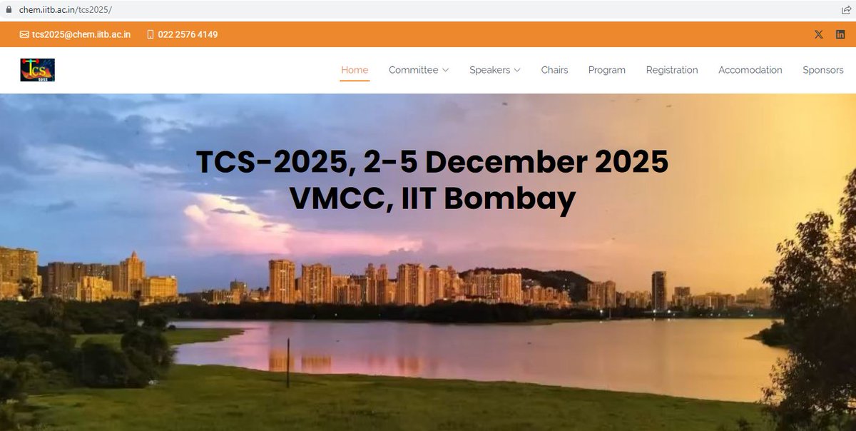 Chemistry_IITB's tweet image. TCS-2025, (Theoretical Chemistry Symposium) starts off today at VMCC . It is a 4 day symposium which provides a platform where theoretical and computational chemists present their latest research work and share information and insight.  @iitbombay @ruchianand1975 @Chakrabarti_Lab