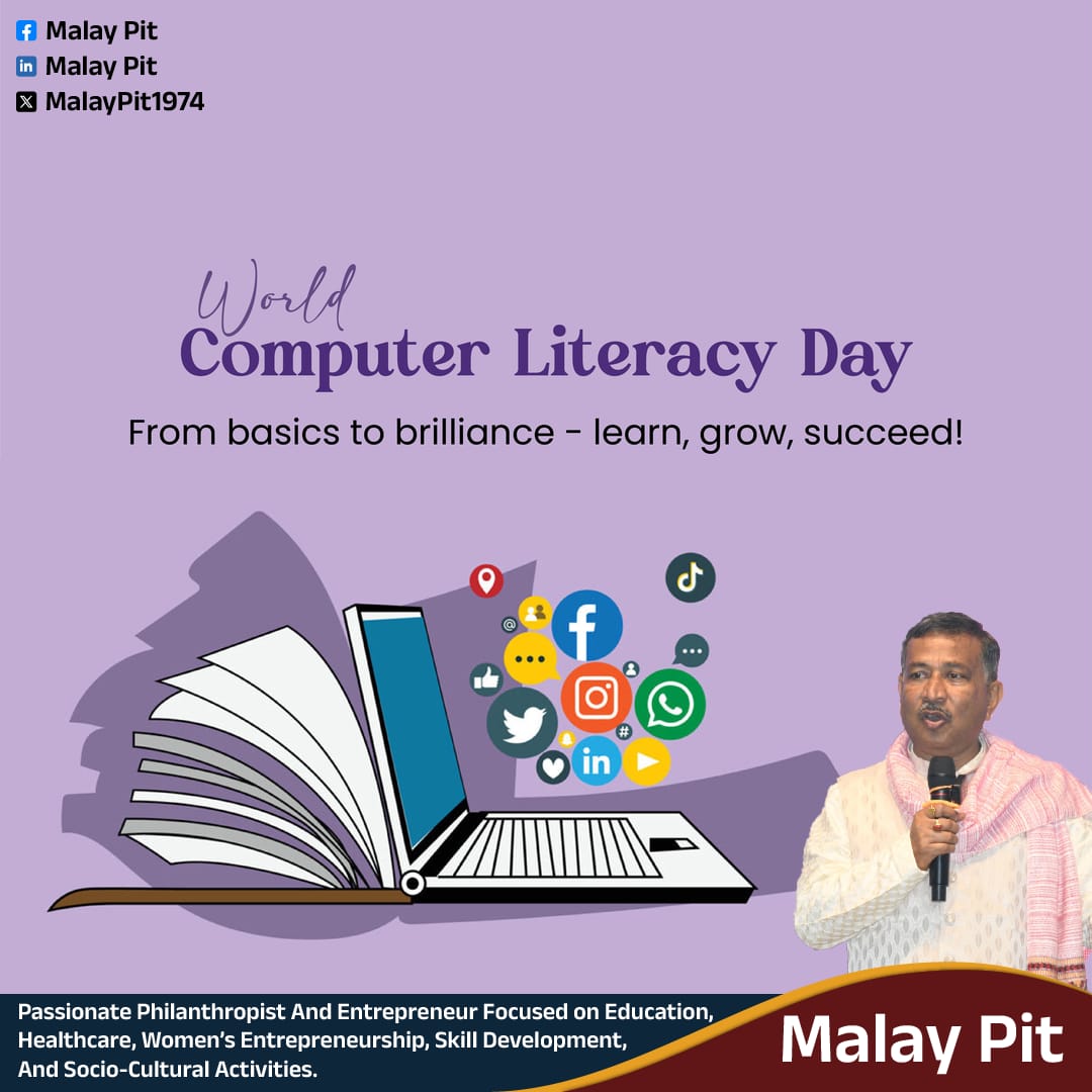 MalayPit1974's tweet image. World Computer Literacy Day reminds us that digital skills are no longer optional—they are essential.
Let’s bridge the digital divide, empower minds, and build a future where everyone is digitally included.
 #WorldComputerLiteracyDay #DigitalInclusion #TechForAll