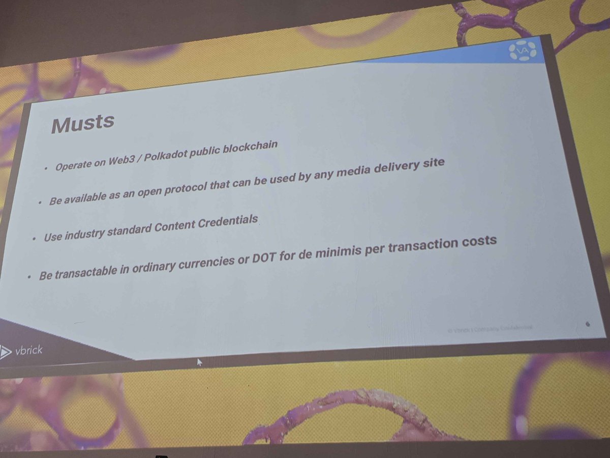 OrlandoG85's tweet image. Why Vbrick Chose Polkadot for Content Authenticity in the AI Era ⭕📹

“If this gets adopted massively, it will blow the doors off Polkadot in terms of transactions ~ we’re talking billions of transactions a month.” - Paul Sparta (CEO)

what is Vbrick ~
Vbrick powers secure video…