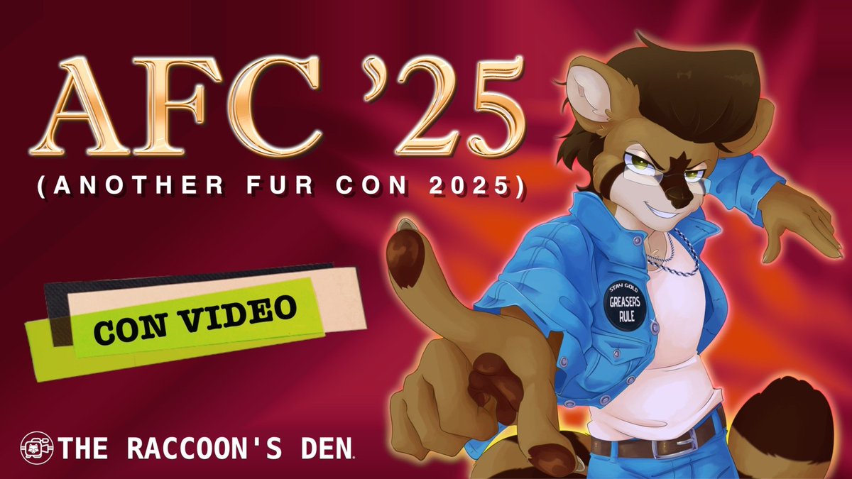 📌 We updated the thumbnail and info for this upload where we could as we were reminded that the event was renamed for 2026 onward, but this year's run is "Another Furry Con".

🎬 Another Furry Con 2025
youtu.be/g0EWSPhgMI0

#TheRaccoonsDen #AFC2025 #anotherfurrycon