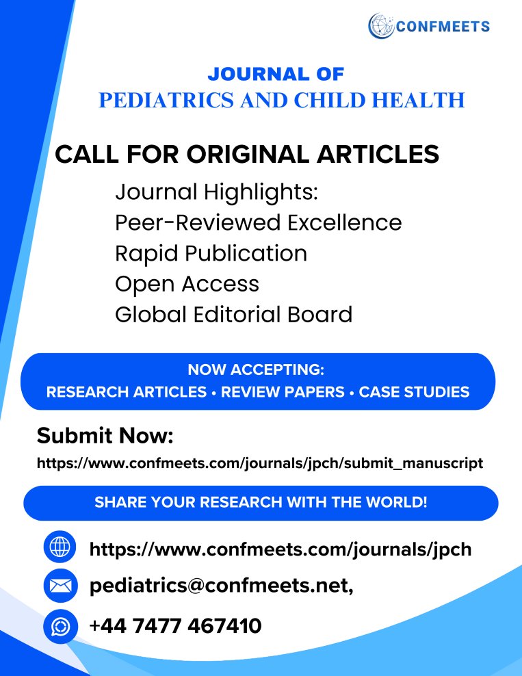 ConfmeetsJou's tweet image. Call for Papers: Journal of #Pediatrics and #ChildHealth
We are now accepting original research articles, review papers, and case studies. 
confmeets.com/journals/jpch/…

#ChildDevelopment #HealthcareResearch #Neonatology #PediatricResearch #OpenAccess #PeerReviewed
