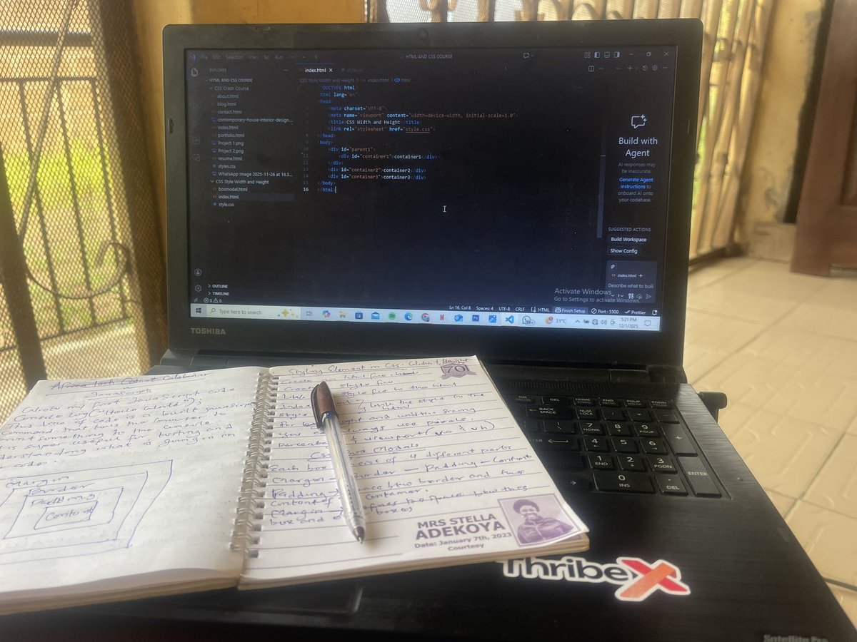 SanyinSux22201's tweet image. Day 11 — Web Dev Journey 🚀

Thought I’d start JavaScript today… then realized CSS still had plans for me 😅

So back to CSS:
📌 Box Model (margin, padding, border, content)
📌 Sizing (px, %, vh/vw)
📌 Positioning (relative, absolute &amp;amp; more)

What did YOU work on today?👇🏽