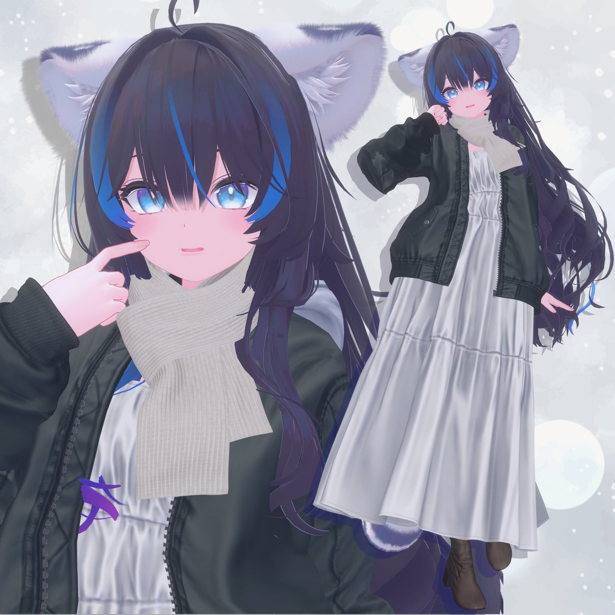 CHARAFT様の新作です！
MA-1がめっちゃ可愛い〜
これからの季節にぴったりなお衣装です❄

今ならプレゼント企画＆SALE中✨️
#CHARAFT #VRChat #IKUSIA #mizuki3d