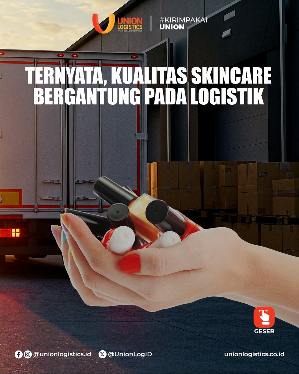 UnionLogID's tweet image. Skincare yang sampai di tangan konsumen harus tetap berkualitas, tetapi tahukah kamu bahwa logistik memegang peran penting dalam menjaga kualitasnya?

Selengkapnya simak post di atas, ya!