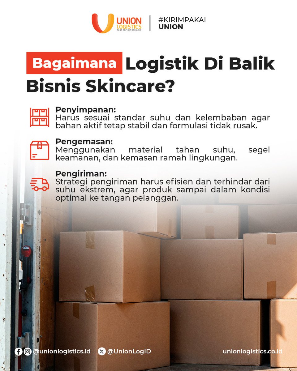 UnionLogID's tweet image. Skincare yang sampai di tangan konsumen harus tetap berkualitas, tetapi tahukah kamu bahwa logistik memegang peran penting dalam menjaga kualitasnya?

Selengkapnya simak post di atas, ya!