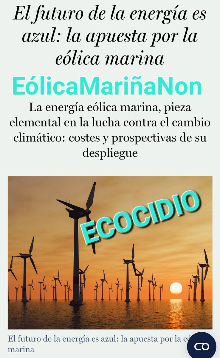 Artabra_e's tweet photo. El #coste de construcción oscila entre 5.000 y 10.000 € por kW es hoy en día excesivo
Igual q ocurrió con la #industria #fotovoltaica,es reduccir costes en fabricación d aerogeneradores muy por debajo d 3.000 €/kW
NON A INDUSTRIALIZACIÓN DOS NOSOS MARES 
https://t.co/7xczNc9E5O https://t.co/67nBlbq3Jh