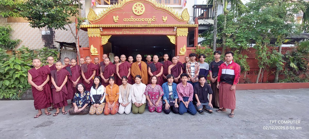 AshinThunanda's tweet photo. Hinn Thar Ta monastery in Yangon at 2,12,2025. https://t.co/tdfofFOG8P
