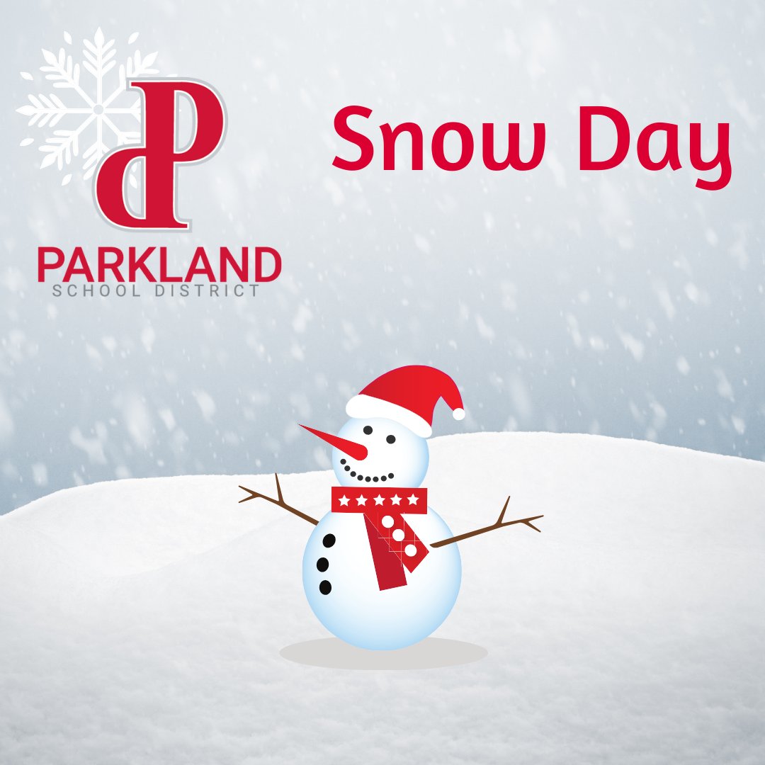 SpringhouseMS's tweet image. Due to forecasted inclement weather, all Parkland Schools will be closed on Tuesday, December 2nd.  It is a non-instructional, traditional inclement weather day. Non-public school transportation is also cancelled.
