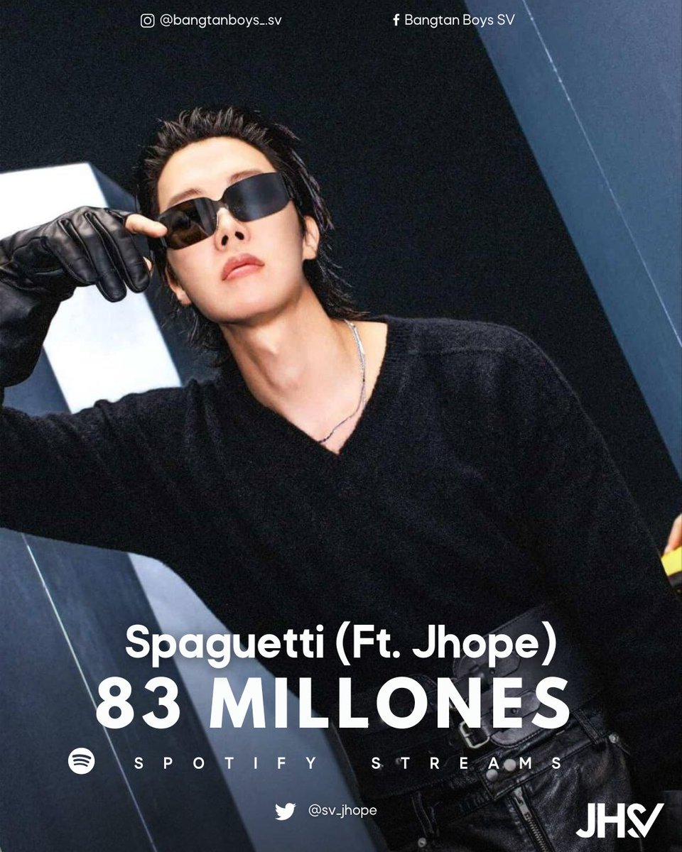 StreamBreakerSV's tweet photo. 📈| SPAGHETTI (feat. j-hope of BTS)
by  LESSERAFIM ha superado los 83 millones de reproducciones en Spotify. 

🔗: https://t.co/WSTr0OlMPG

#JHOPE #LESSERAFIMxJHOPE
#EAT_IT_UP_SPAGHETTI

~🌻. https://t.co/7bX0QG5G1F