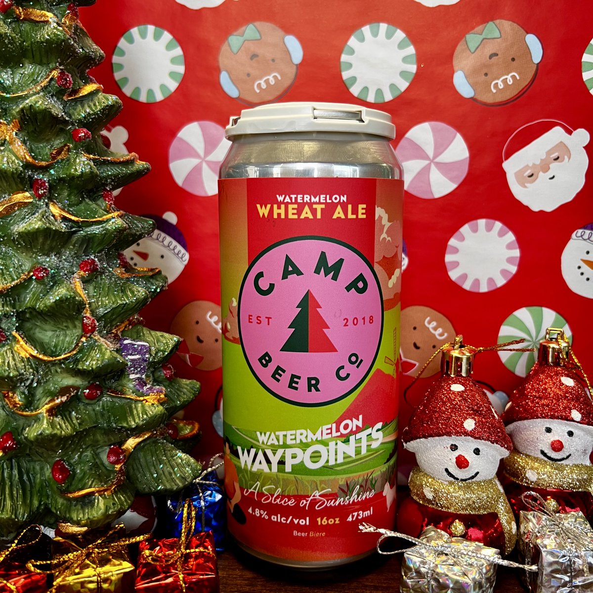 Day 1

Camp Watermelon Waypoints

4.8% Watermelon Wheat Ale 

Light and easy-drinking, with soft wheat character and a pop of juicy watermelon. Subtle sweetness, lively carbonation and a crisp, fruity finish make this a trail-or-patio sipper that drinks like a slice of summer.