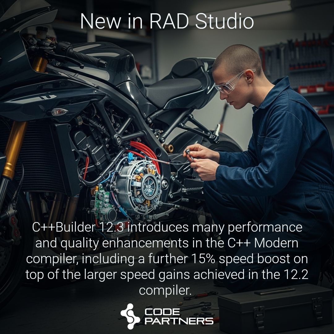 code_partners's tweet image. RAD Studio 12.3 : C++ Quality &amp;amp; Performance

RAD Studio 12.3 does it again with another jump in compiler speed over the already fast 12.2. Watch this quick overview to see more.

code-partners.com/goto/?topic=ra…

#radstudio #embarcadero #c++builder