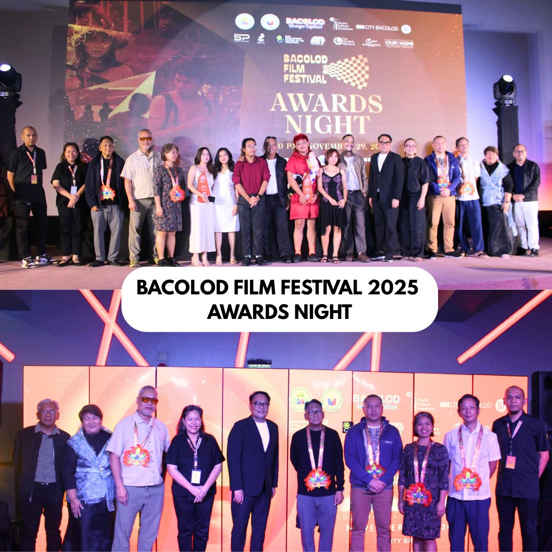 bcdledip's tweet photo. The Bacolod Film Festival Awards Night last Nov 29 celebrated local talent &amp; global impact. Here are the major winners:
 🏆Best Picture: Tonton
 🏆Best Director: Dranreb Cimatu (Tililing)
 🏆Audience Choice: Tililing
And more! See you next year cinephiles.
#Bacolod #BFF2025 https://t.co/xxqqeQBPbR