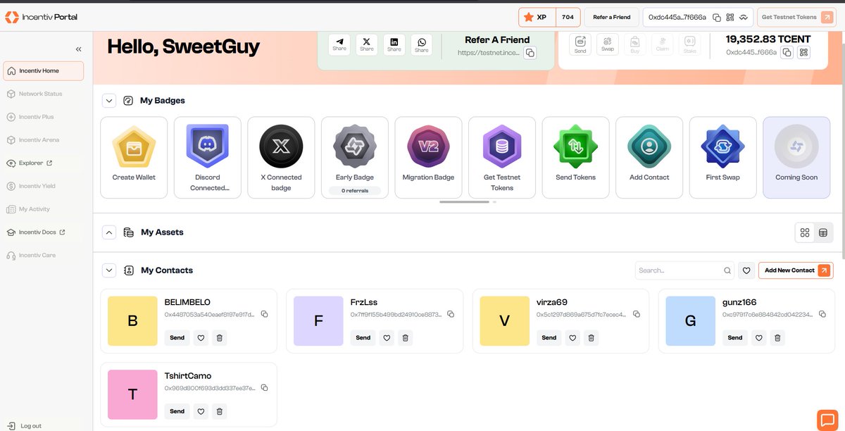 SweetGuyYGG's tweet image. Thanks to this people on my contact who i can exchange tx with!🥰 Let the journey in Incentive Continue. 🔥💪😘 
@Incentiv_net 
#ProofOfFriend