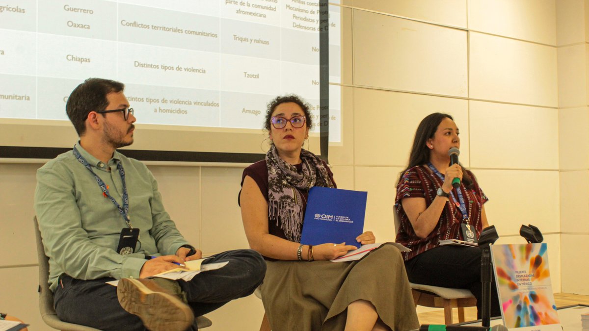 OIM_Mexico's tweet photo. Participamos en el Tercer Foro sobre Migración, Desplazamiento Forzado, Refugio y Derechos para Personas en Situación de Movilidad de la @CATEDRA_MIFID, donde presentamos el estudio “Mujeres Desplazadas Internas en México: Los Impactos a Nivel Individual y Comunitario”.

Este análisis es clave para visibilizar lo que viven las mujeres en los distintos roles que desempeñan y así brindar enfoques que fortalezcan su protección y acceso a derechos. Agradecemos el espacio para compartir estos hallazgos y seguir impulsando una respuesta integral y centrada en las personas

🟦 Te invitamos a leer el informe completo: https://t.co/JdKD5YcY8f