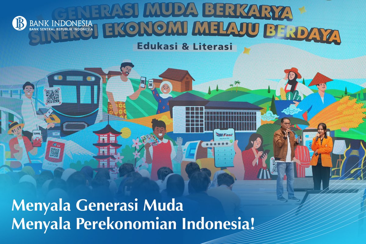 Kelompok muda = aset penting perekonomian nasional.
Namun, ada tantangannya:
Tekanan finansial dan budaya mengelola uang yang kurang sehat, dipengaruhi YOLO (You Only Live Once) dan FOMO (Fear of Missing Out).

Melihat kondisi tersebut, BI mendukung kesiapan generasi muda melalui