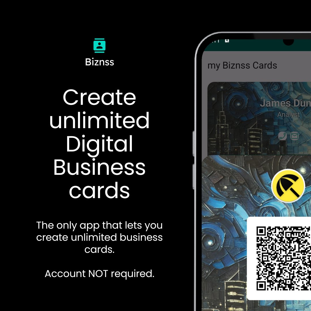 jmdevlabs's tweet image. Biznss: where your professional story begins with a tap. biznss.app #Business #Entrepreneur #Professional #Networking #Brand #Marketing #Technology #Contacts