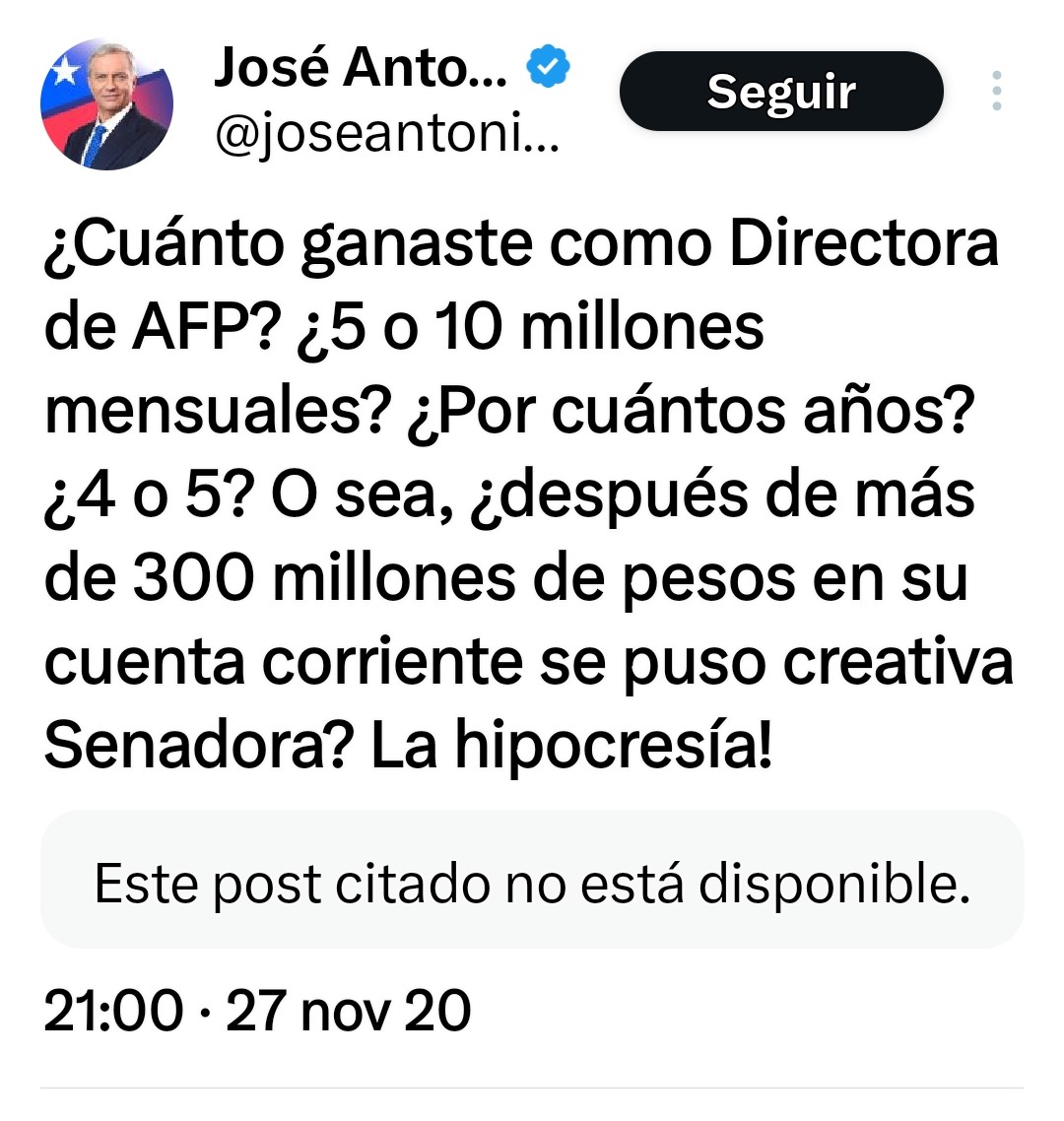 Ahi tienes <a href="/ximerincon/">Ximena Rincón</a> un wn que se metió hasta en tus bolsillos y ahora tu regalando lealtad...te pasaste!!!