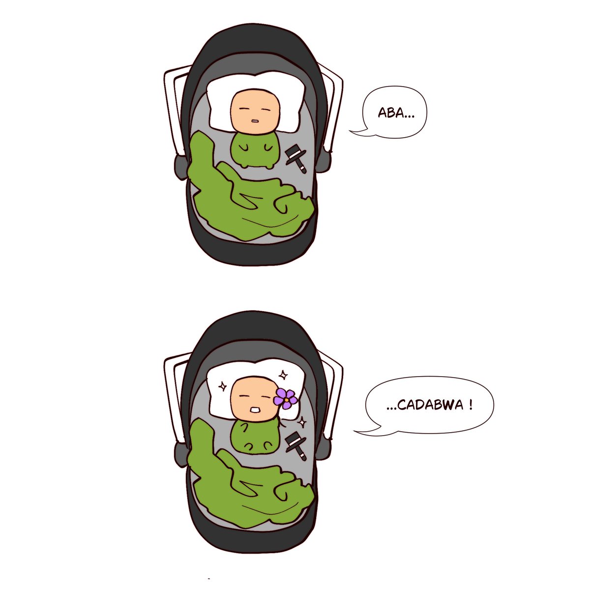 Yaaravu_'s tweet image. Caretaker and Baby Pursuer AU
I bought the Artful plushie so i draw him as a baby to #dieofdeath