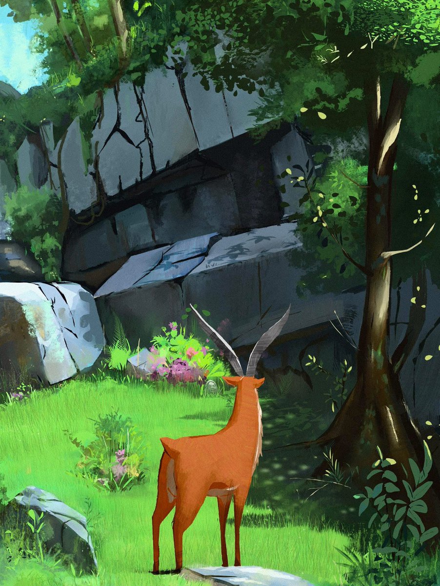 ฝึกวาดสไตล์ ghibli 
#prakaifai #digitalart #Procreate