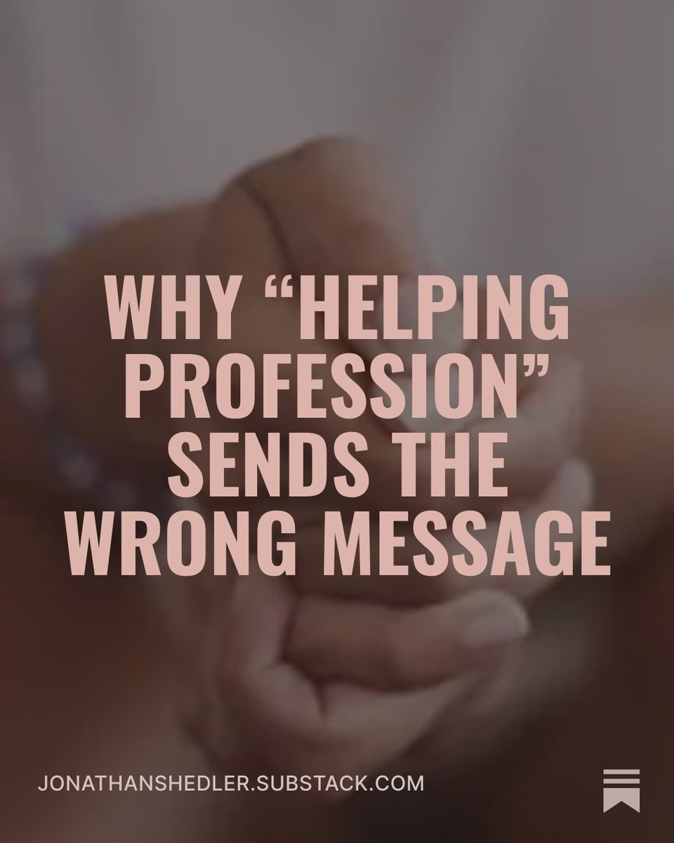 JonathanShedler's tweet image. 🆕 My weekly post just dropped

▶︎ Why “Helping Profession” Sends the Wrong Message
False expectations make for bad therapy.

free access 👇