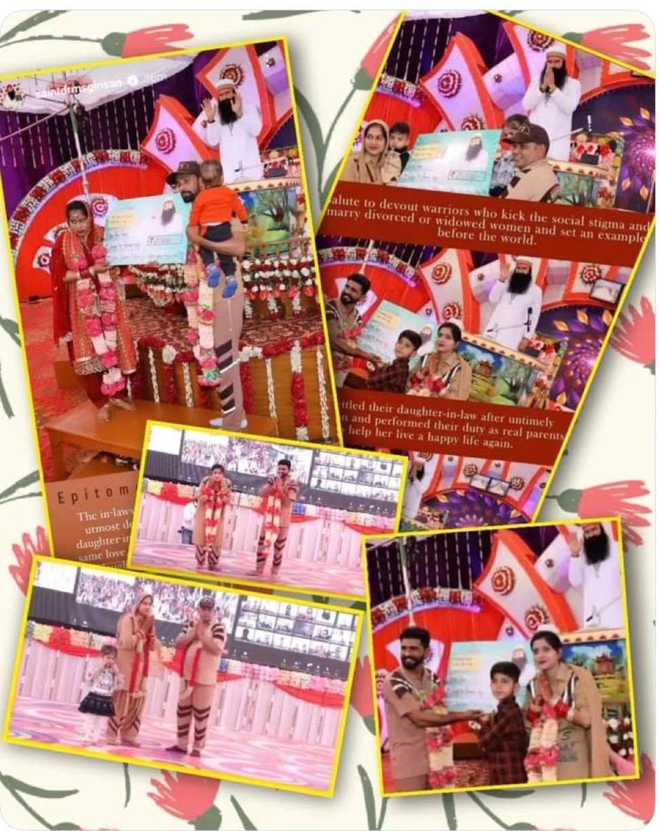 Nehainsan25's tweet image. Under the great initiative #NewLightOfHope Spiritual Guru Saint Gurmeet Ram Rahim Singh Ji  guides the volunteers; Help is extended to the Widows to find their proper life partners (In particular, to those girls who happen to incidentally loose their husband)

#WidowRemarriage