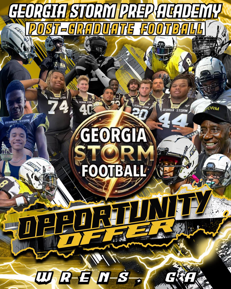 PrepStorm13872's tweet photo. 🚨 OFFERS ARE GOING OUT!! 🚨
🌩️ THE TAKEOVER BEGINS!!

📩 DM US YOUR FILM!!
🎓 OPEN TO THE CLASS OF 2025 &amp; 2026!!
🔍 ALL FILM WILL BE EVALUATED!!

🌪️ GEORGIA STORM PREP ACADEMY 🌪️
⭐️ GEORGIA’S PREMIER PG PROGRAM
HEAD 🏈 COACH: @WStormJohnson1 https://t.co/iEZOEoOK7z