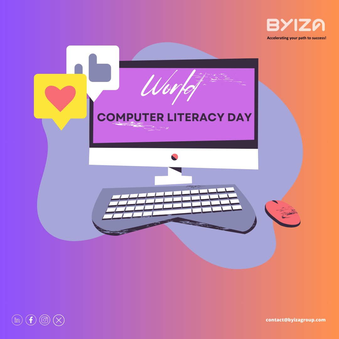 byiza_group's tweet image. 💻 “Empower minds, open doors, and build a smarter future — Happy World Computer Literacy Day!”

#worldcomputerliteracyday #computerliteracy #digitalaccess #computerscience #IT #informationtechnology  #digitaldivide #newtechnology #technologyandfuture #byizatechnologiesllp