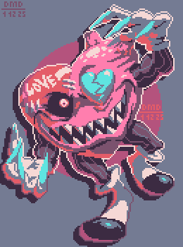 Mr. Love! OC by @BridgeOfFaust #originalcharacter #pixelart #ドット絵