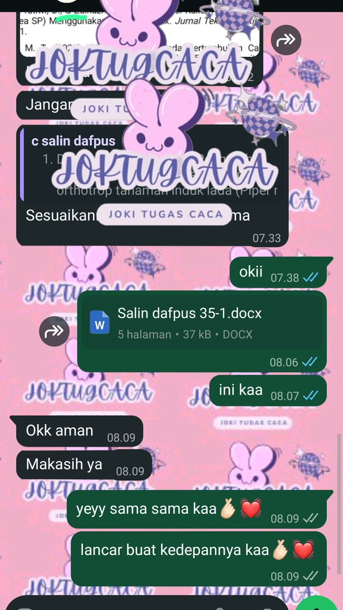 386. Testimoni joki tugas UT✨
387. Testimoni joki tugas spektrometri✨
388. Testimoni joki artikel✨
389. Testimoni joki daftar pustaka mendeley✨
#jokitugas #zonauangᅠᅠᅠ
