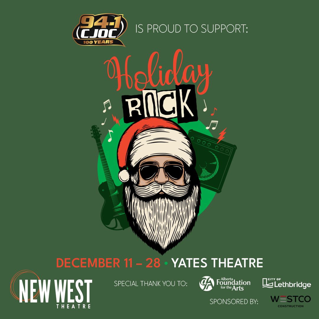 WIN A CJOC VIP Experience at @newwesttheatre Holiday Rock! Opening Night - NEXT Thurs, December 11 at the Yates Memorial Theatre that includes a pair of tickets to the show, a Backstage VIP Tour &amp; an invite to the Post-Show Reception! Head over to our Facebook Page to enter #yql