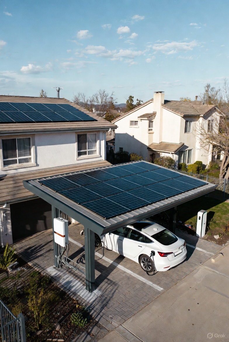 xjz001009's tweet image. A complete off-grid setup:
 ☀️ Solar panels
 🔋Battery storage
 🚗 EV charging
 ❄️ 24/7 air-conditioning
 🔥Electric water heater
Live comfortable, live green, live independent.
Quick quote：xujingzhu@weiermetal.com
gyelec.com
#OffGridSolar #EVCharger #SolarLiving